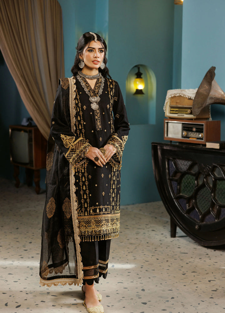 La Elise Women Unstitched Embroidered Lawn 3 Piece Suit 0000501 Leila - Casual Collection