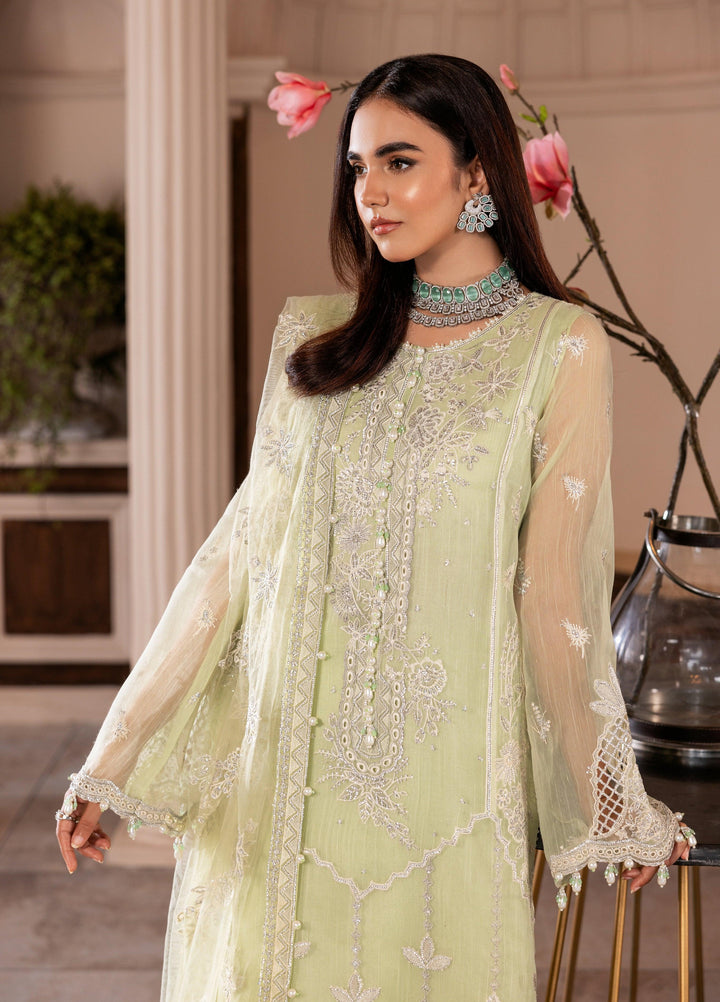 La Elise Women Unstitched Embroidered Lawn 3 Piece Suit 000105 Cara - Casual Collection