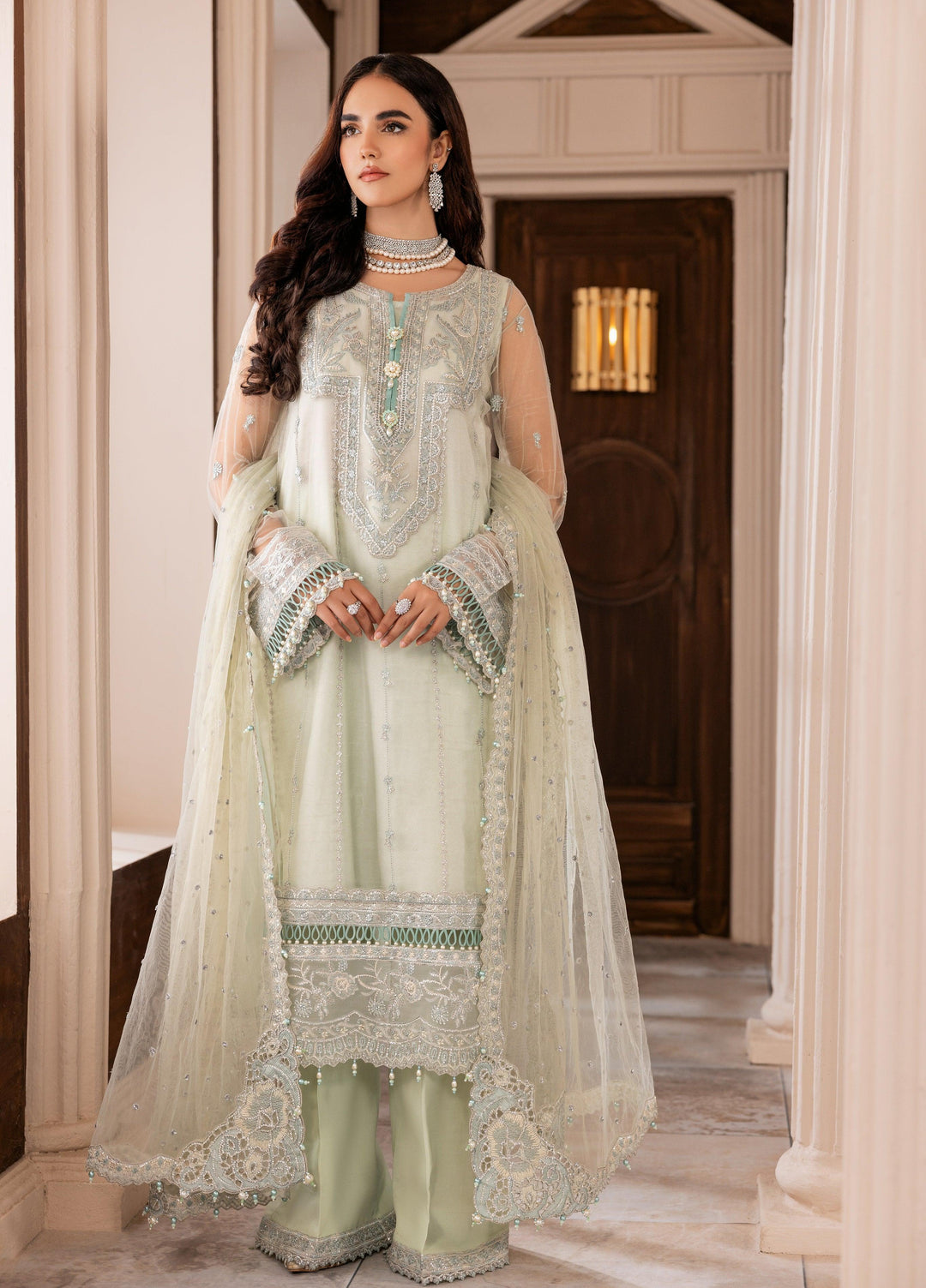 La Elise Women Unstitched Embroidered Lawn 3 Piece Suit 000106 Claire - Casual Collection