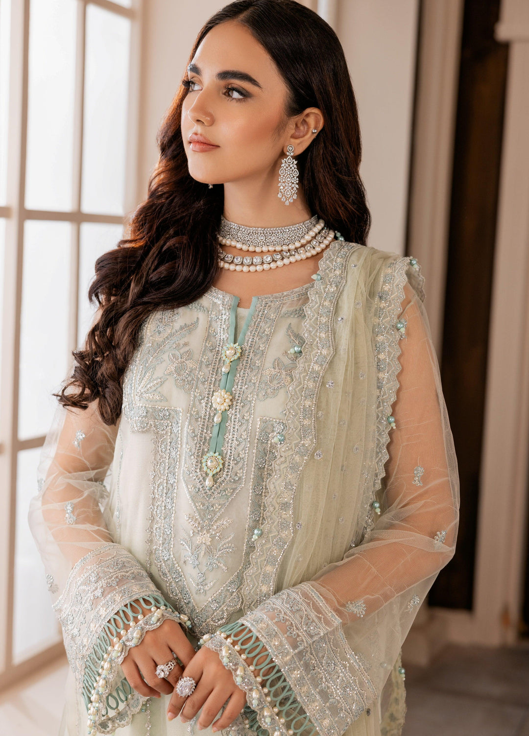 La Elise Women Unstitched Embroidered Lawn 3 Piece Suit 000106 Claire - Casual Collection