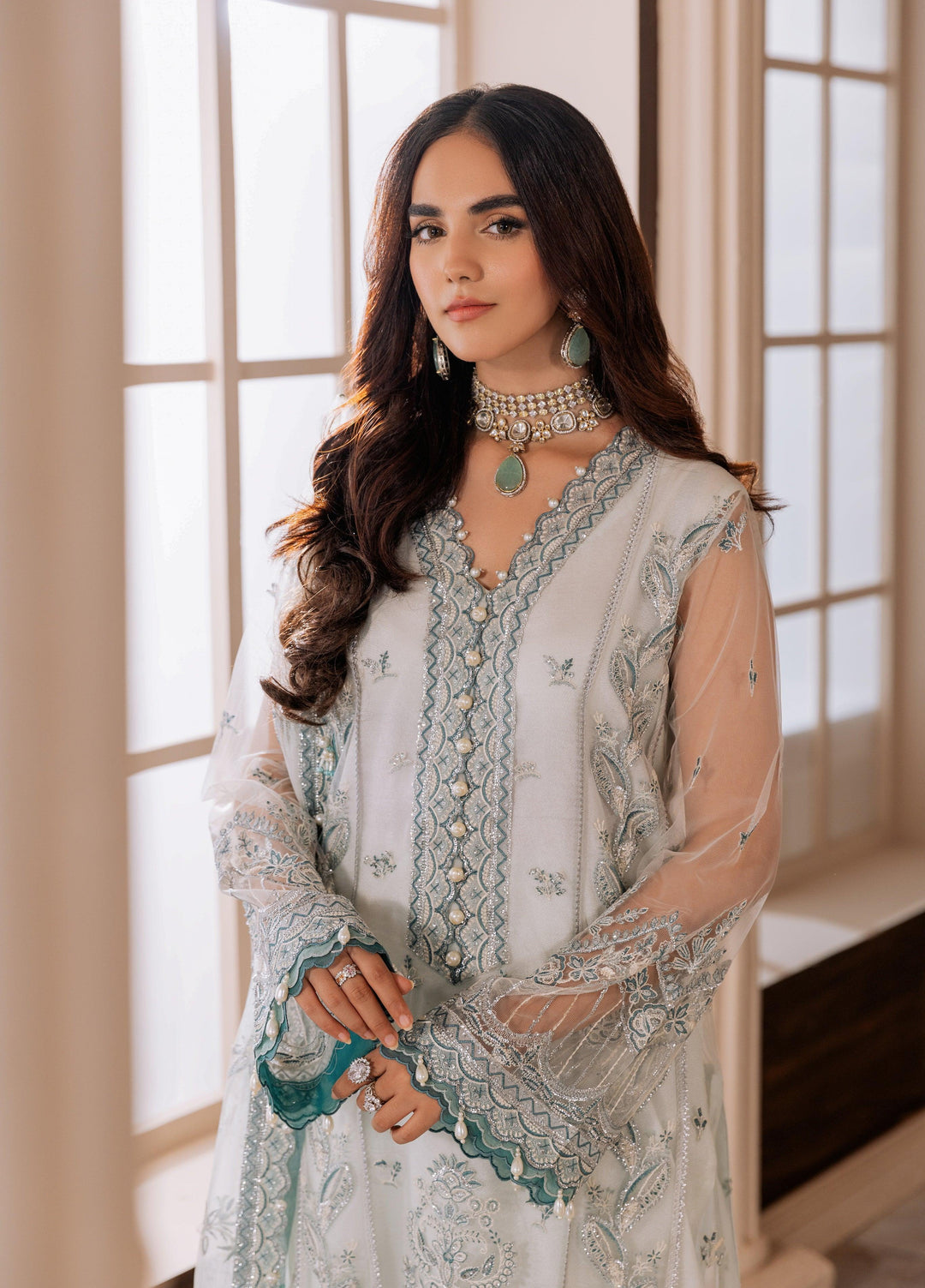 La Elise Women Unstitched Embroidered Lawn 3 Piece Suit 000103 Agnes - Casual Collection