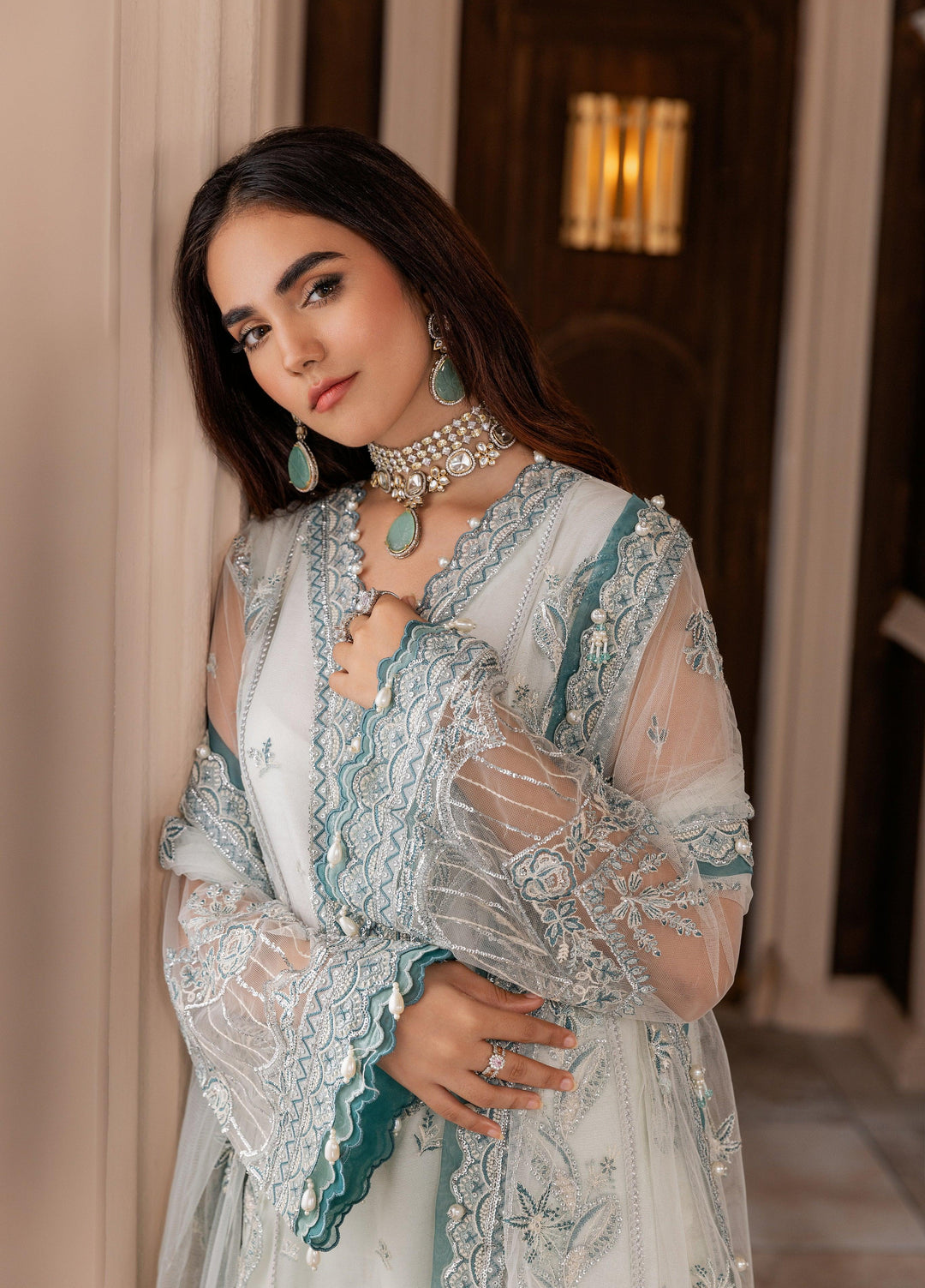 La Elise Women Unstitched Embroidered Lawn 3 Piece Suit 000103 Agnes - Casual Collection