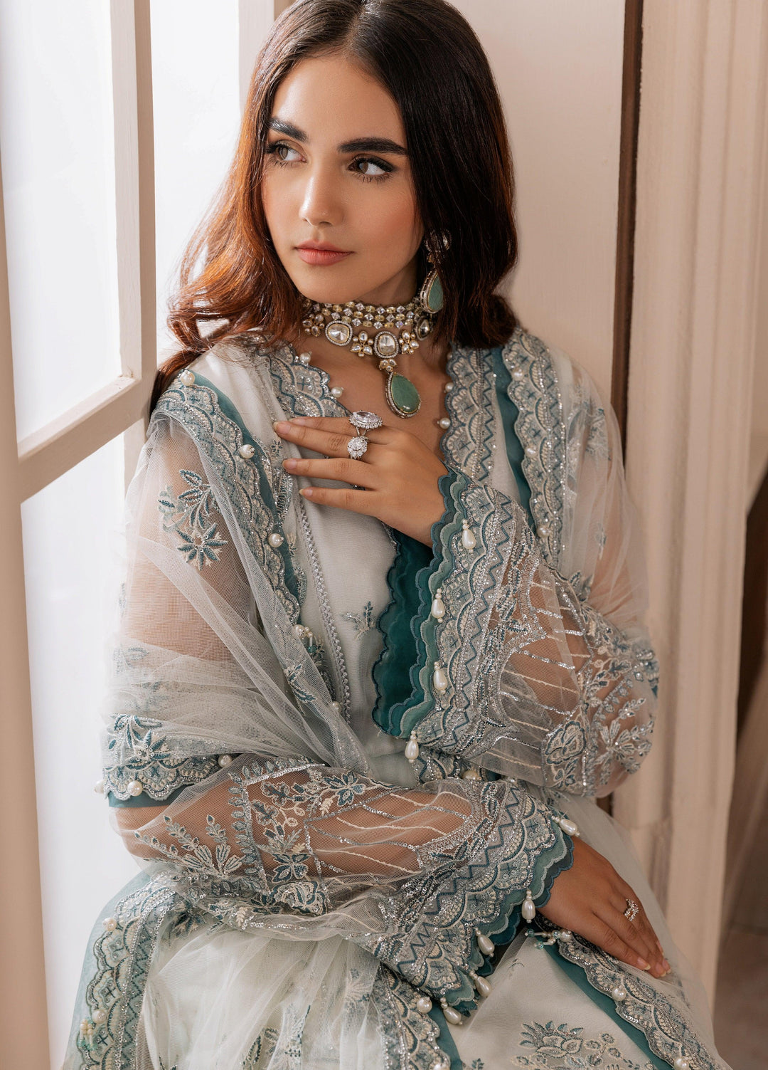 La Elise Women Unstitched Embroidered Lawn 3 Piece Suit 000103 Agnes - Casual Collection