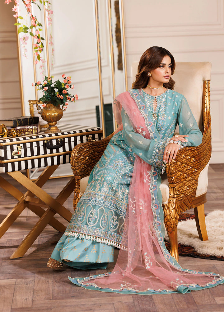 La Elise Women Unstitched Embroidered Lawn 3 Piece Suit 0001005 Bella - Casual Collection