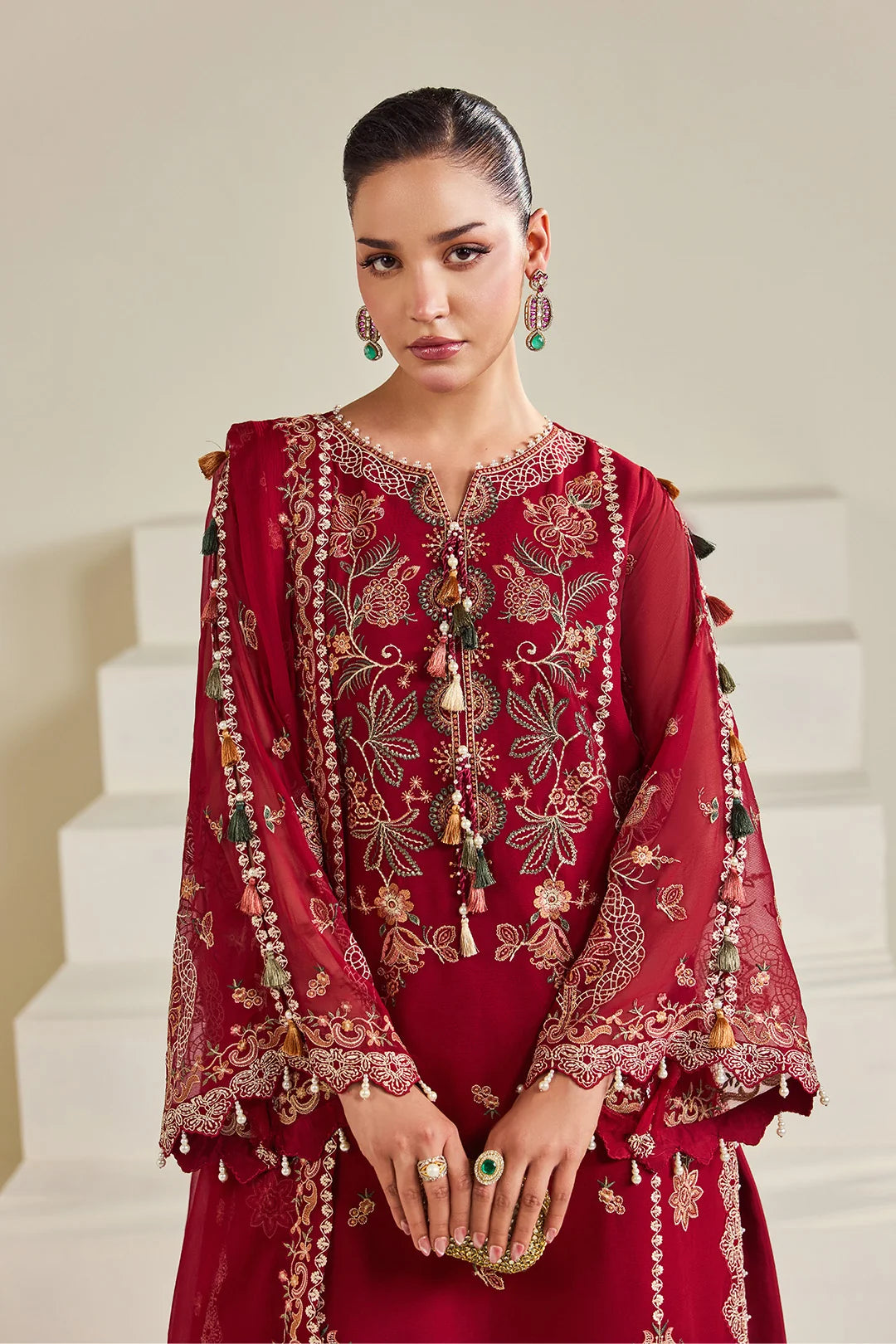 Dhaagay by Alizeh Fashion Unstitched Embroidered Chiffon 3 Piece Suit AF26UCD AF-DHG-5053 Suraira - Festive Collection