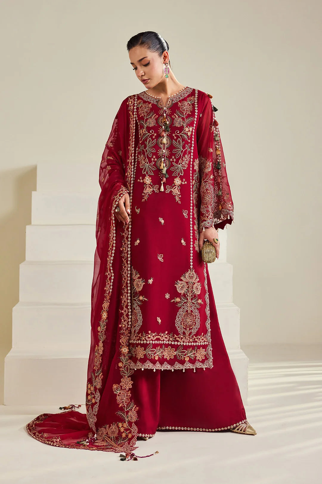 Dhaagay by Alizeh Fashion Unstitched Embroidered Chiffon 3 Piece Suit AF26UCD AF-DHG-5053 Suraira - Festive Collection