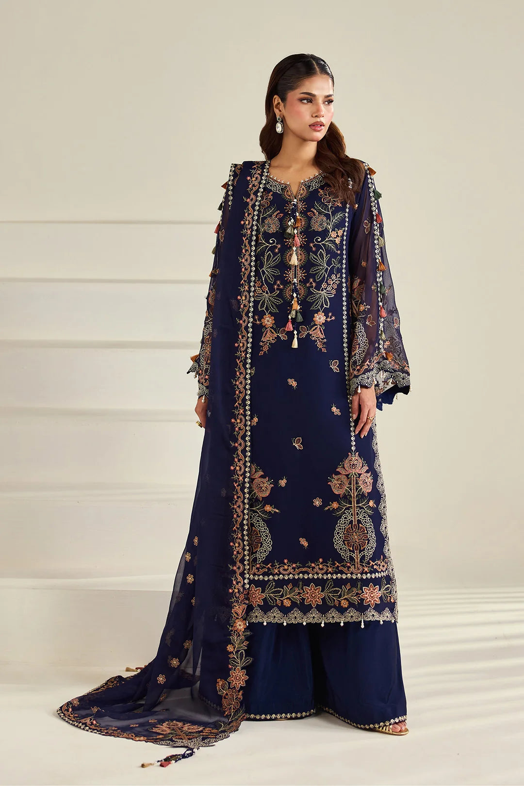 Dhaagay by Alizeh Fashion Unstitched Embroidered Chiffon 3 Piece Suit AF26UCD AF-DHG-5054 Anvah - Festive Collection