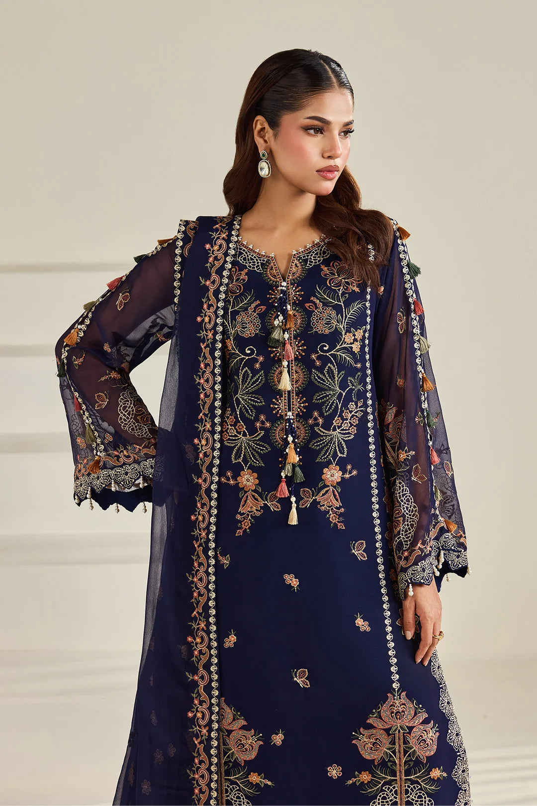 Dhaagay by Alizeh Fashion Unstitched Embroidered Chiffon 3 Piece Suit AF26UCD AF-DHG-5054 Anvah - Festive Collection