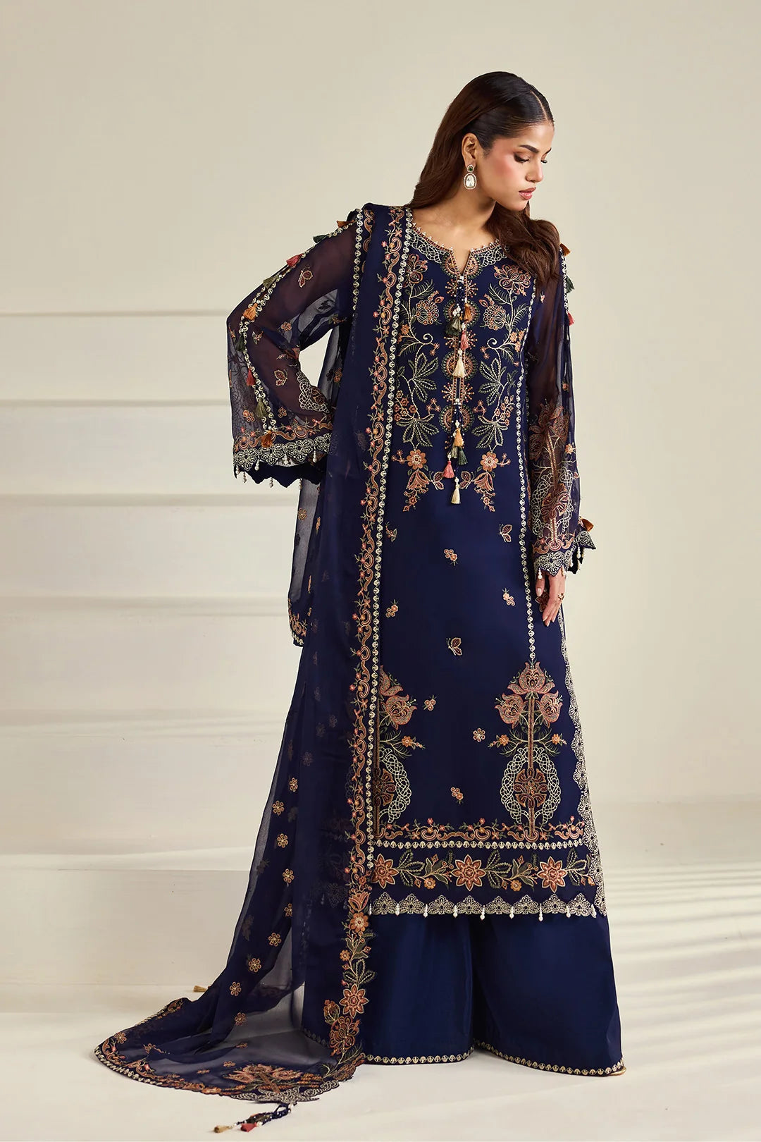 Dhaagay by Alizeh Fashion Unstitched Embroidered Chiffon 3 Piece Suit AF26UCD AF-DHG-5054 Anvah - Festive Collection