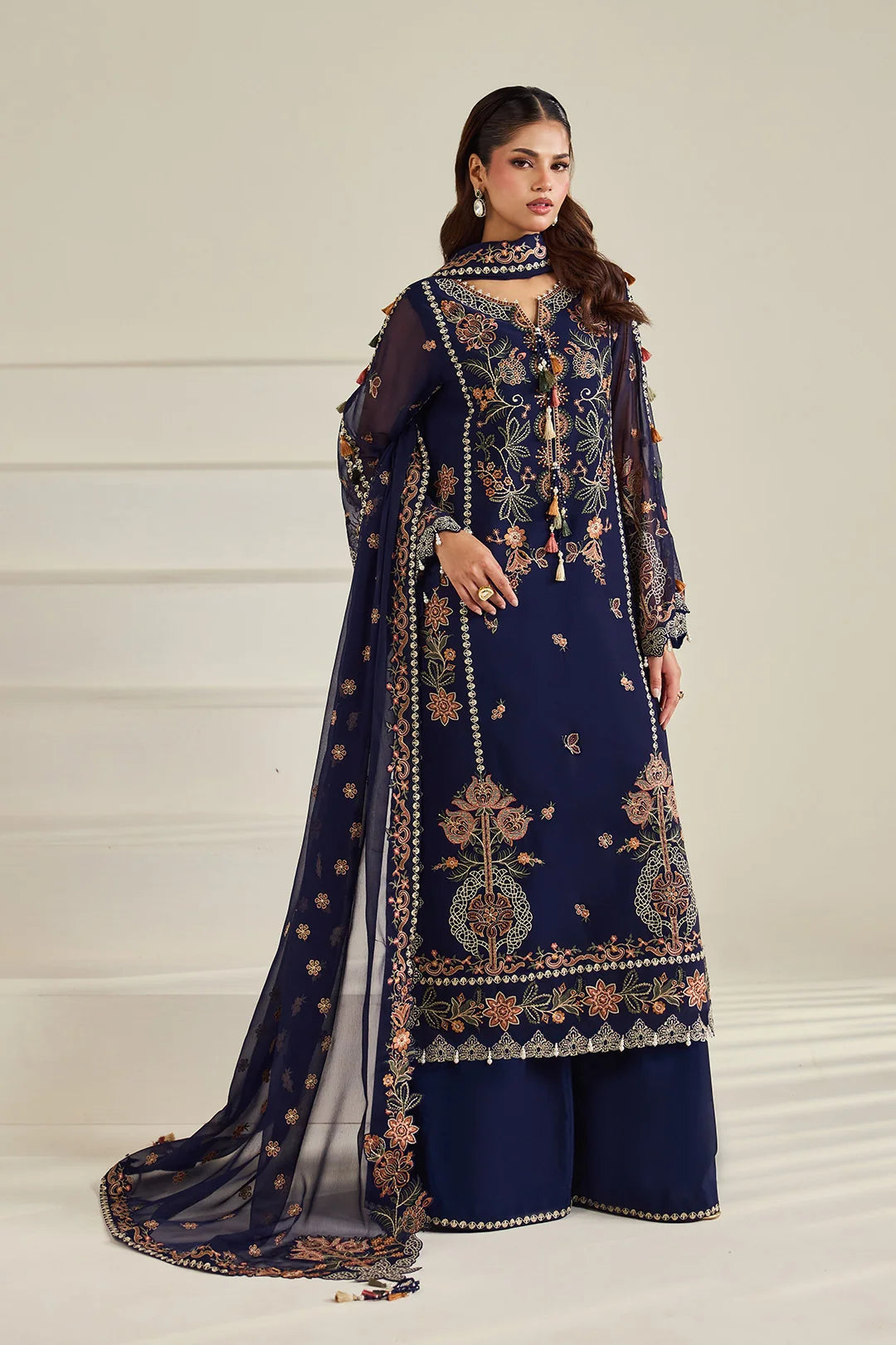 Dhaagay by Alizeh Fashion Unstitched Embroidered Chiffon 3 Piece Suit AF26UCD AF-DHG-5054 Anvah - Festive Collection