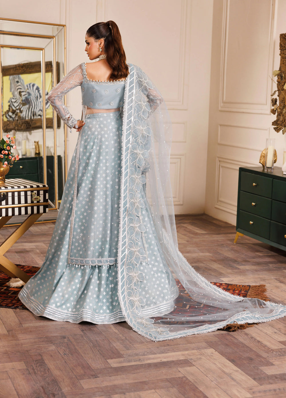 La Elise Women Unstitched Embroidered Lawn 3 Piece Suit 0001001 Ellie - Casual Collection