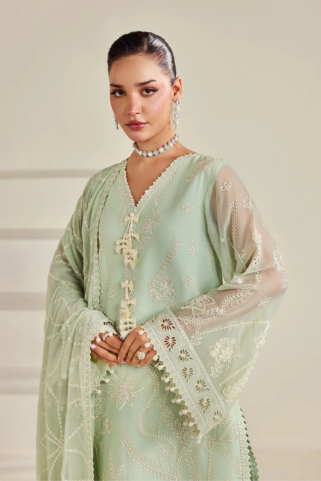 Dhaagay by Alizeh Fashion Unstitched Embroidered Chiffon 3 Piece Suit AF26UCD AF-DHG-5055 Meerak - Festive Collection