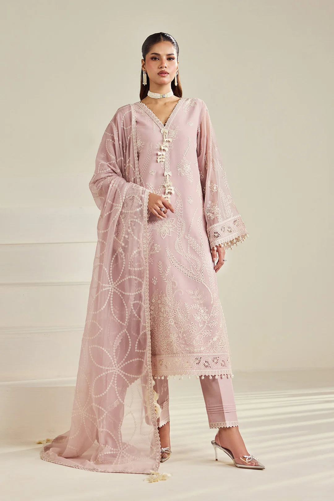 Dhaagay by Alizeh Fashion Unstitched Embroidered Chiffon 3 Piece Suit AF26UCD AF-DHG-5056 Ornee - Festive Collection