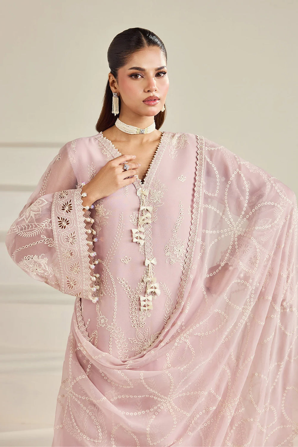 Dhaagay by Alizeh Fashion Unstitched Embroidered Chiffon 3 Piece Suit AF26UCD AF-DHG-5056 Ornee - Festive Collection