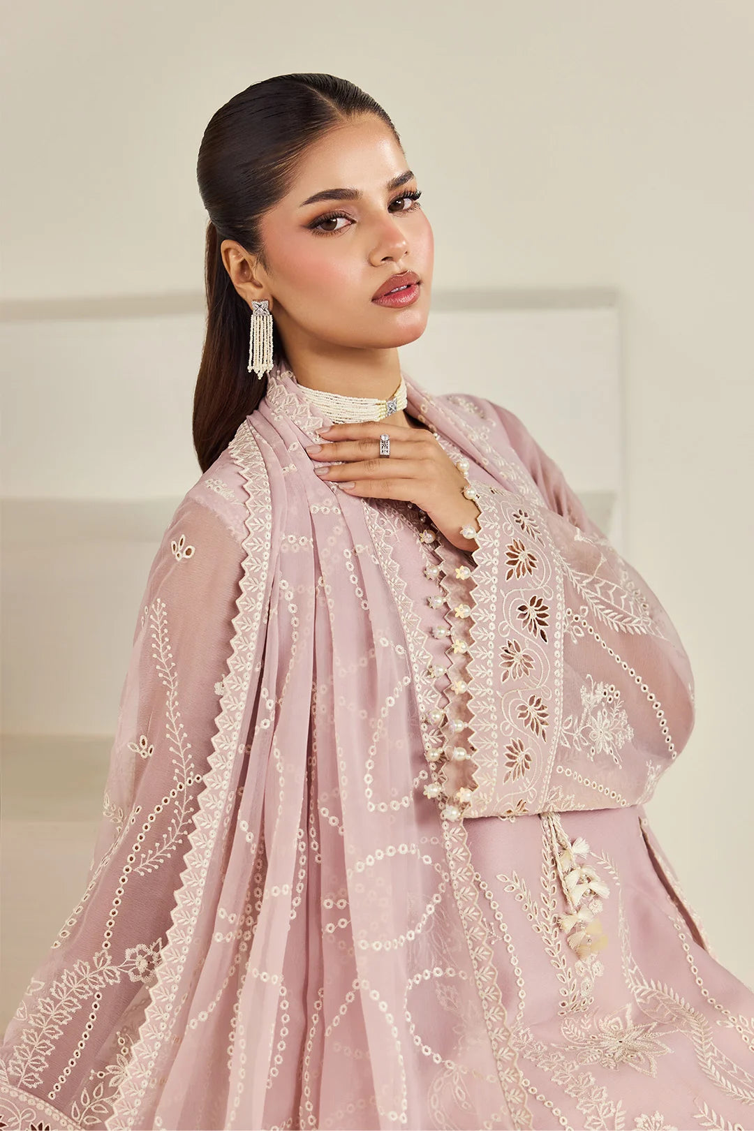 Dhaagay by Alizeh Fashion Unstitched Embroidered Chiffon 3 Piece Suit AF26UCD AF-DHG-5056 Ornee - Festive Collection