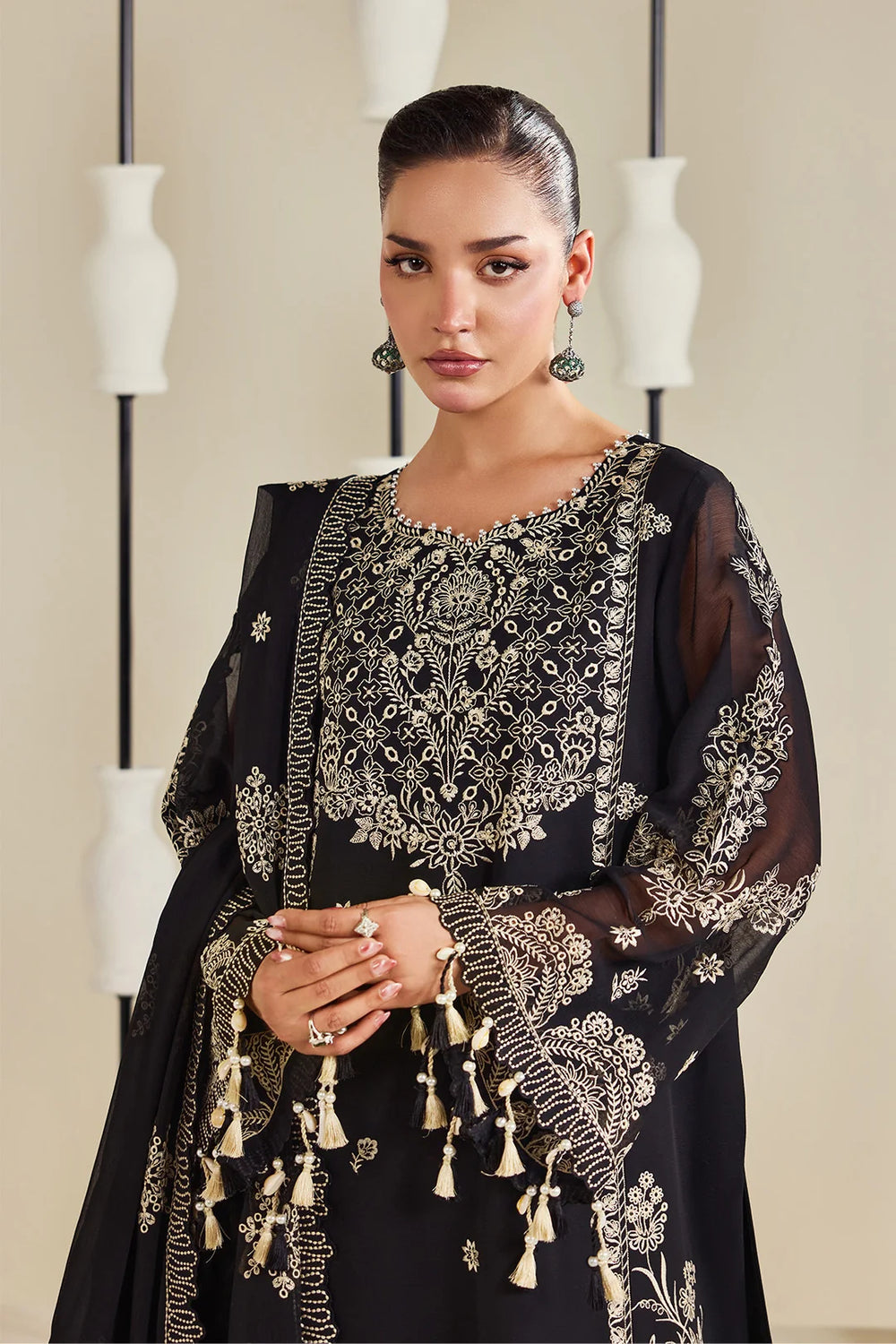 Dhaagay by Alizeh Fashion Unstitched Embroidered Chiffon 3 Piece Suit AF26UCD AF-DHG-5050 Zarly - Festive Collection