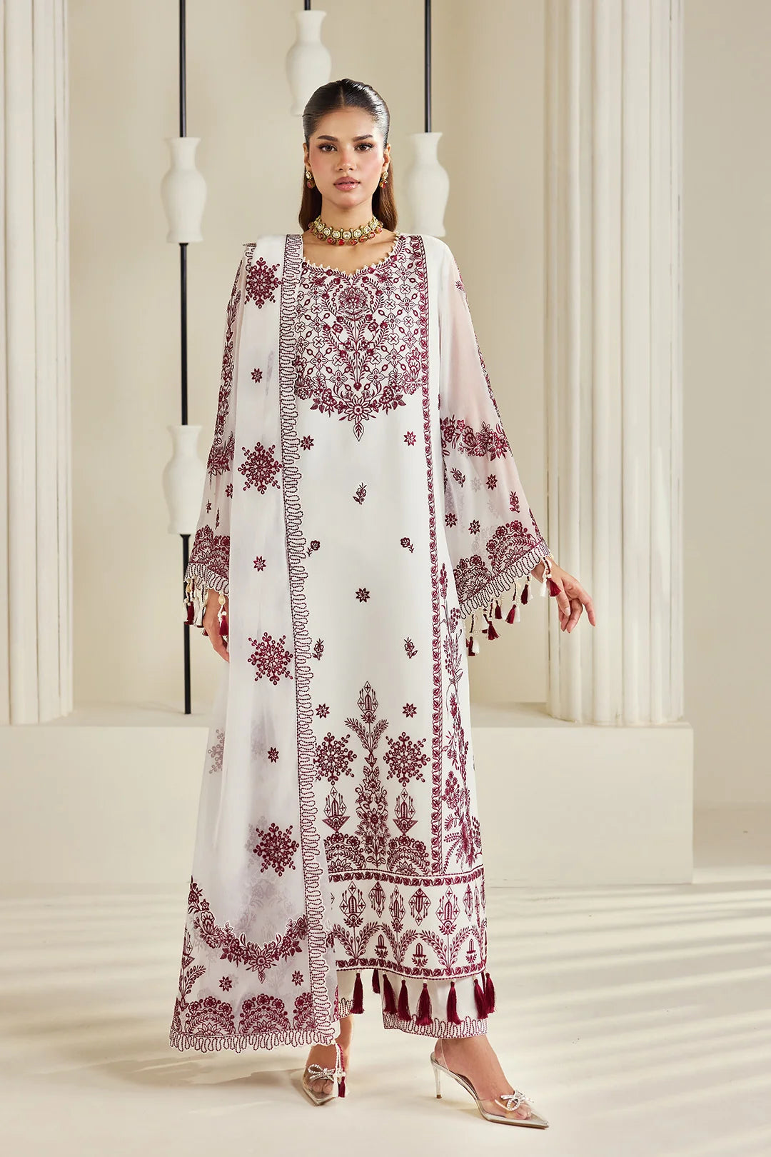 Dhaagay by Alizeh Fashion Unstitched Embroidered Chiffon 3 Piece Suit AF26UCD AF-DHG-5049 Arbella - Festive Collection