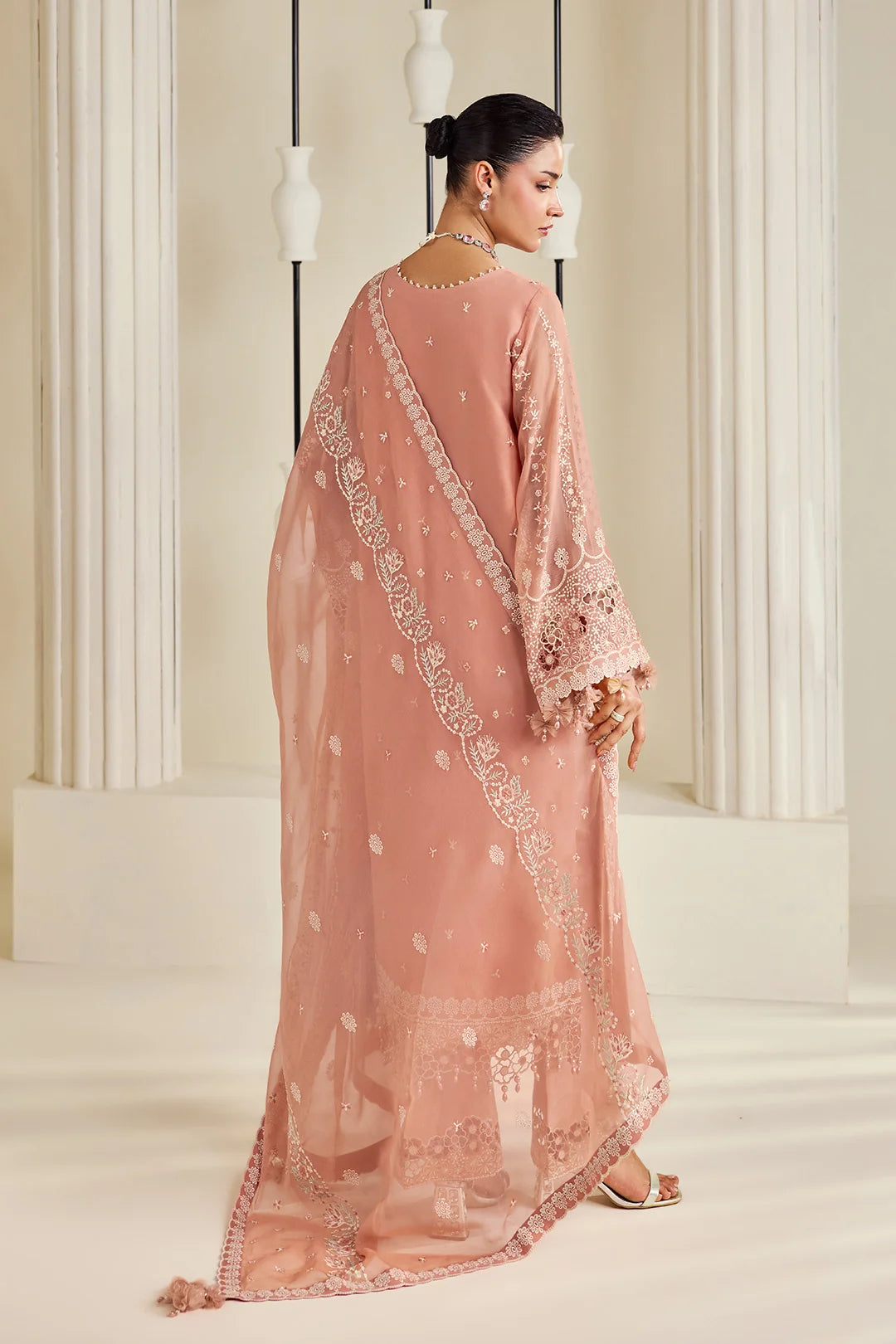 Dhaagay by Alizeh Fashion Unstitched Embroidered Chiffon 3 Piece Suit AF26UCD AF-DHG-5045 Sorah - Festive Collection
