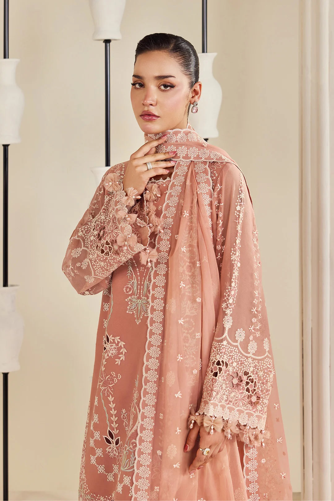 Dhaagay by Alizeh Fashion Unstitched Embroidered Chiffon 3 Piece Suit AF26UCD AF-DHG-5045 Sorah - Festive Collection
