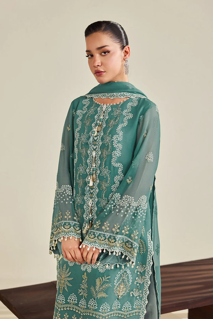 Dhaagay by Alizeh Fashion Unstitched Embroidered Chiffon 3 Piece Suit AF26UCD AF-DHG-5052 Zarqa - Festive Collection