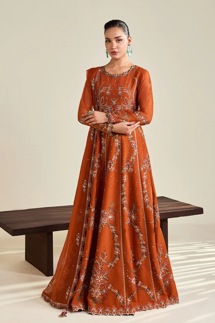 Dhaagay by Alizeh Fashion Unstitched Embroidered Chiffon 3 Piece Suit AF26UCD AF-DHG-5048 Zumar - Festive Collection