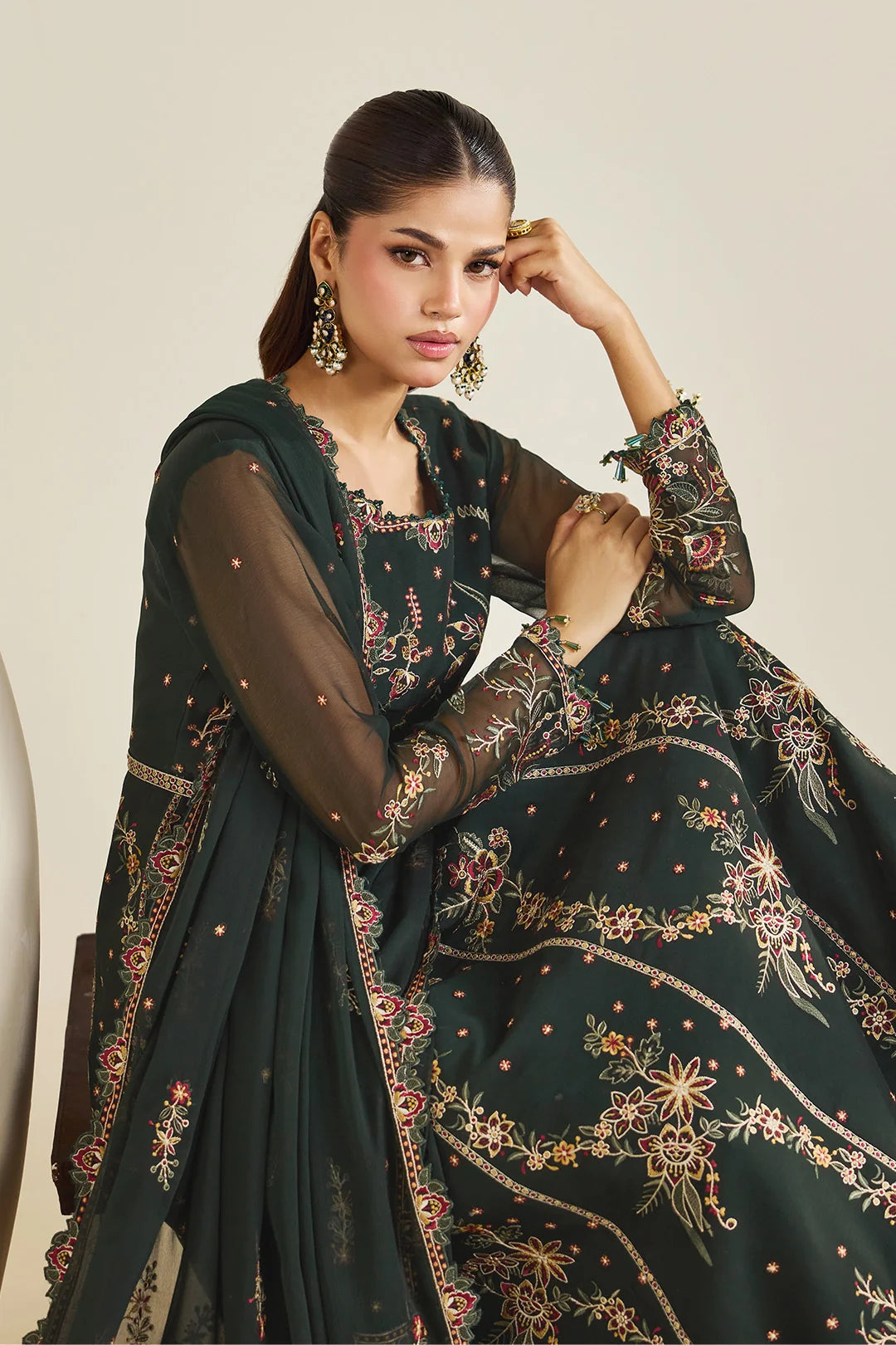Dhaagay by Alizeh Fashion Unstitched Embroidered Chiffon 3 Piece Suit AF26UCD AF-DHG-5047 Sohana - Festive Collection
