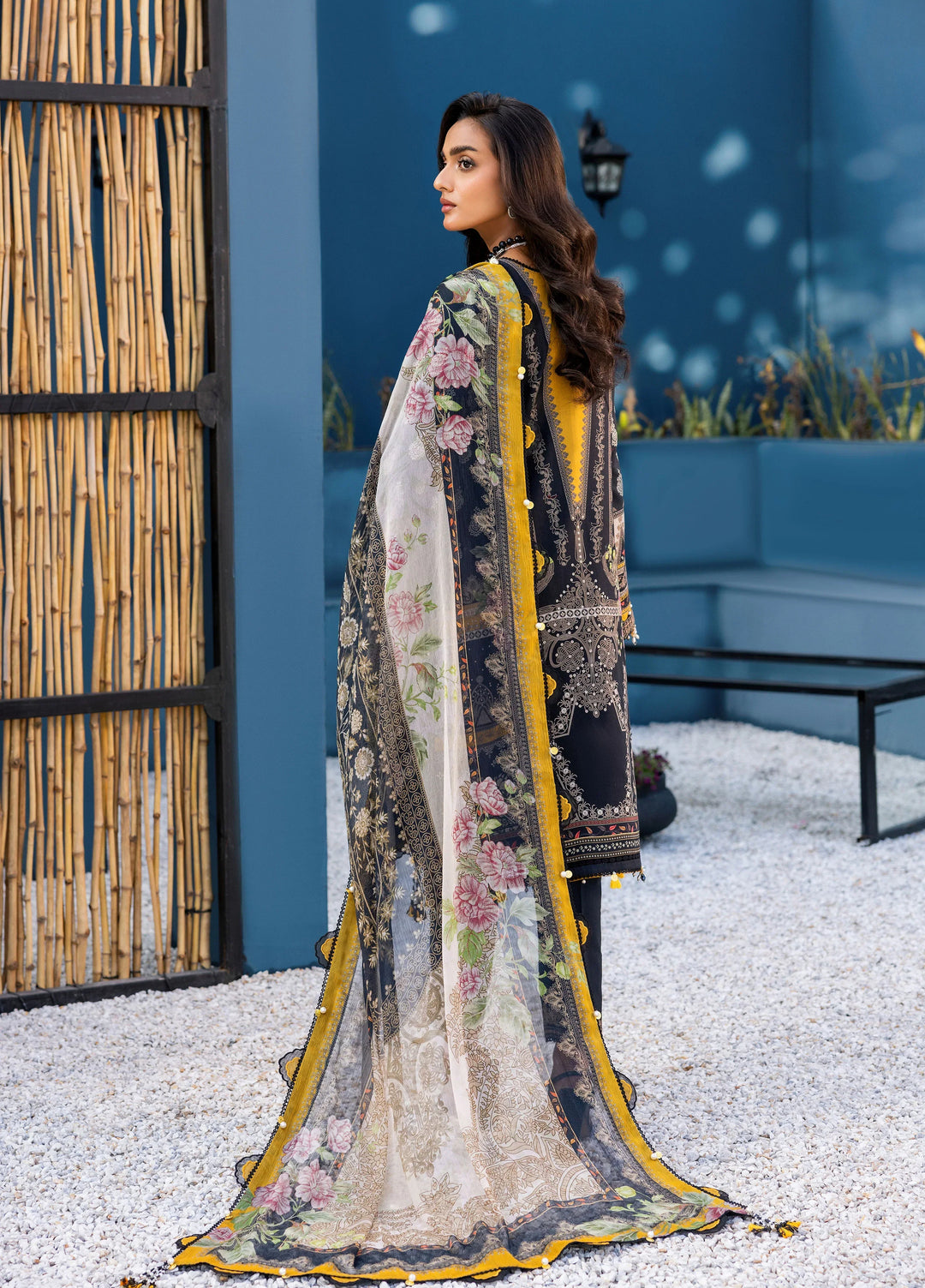 La Elise Women Unstitched Embroidered Lawn 3 Piece Suit 0000406 Mylah - Casual Collection