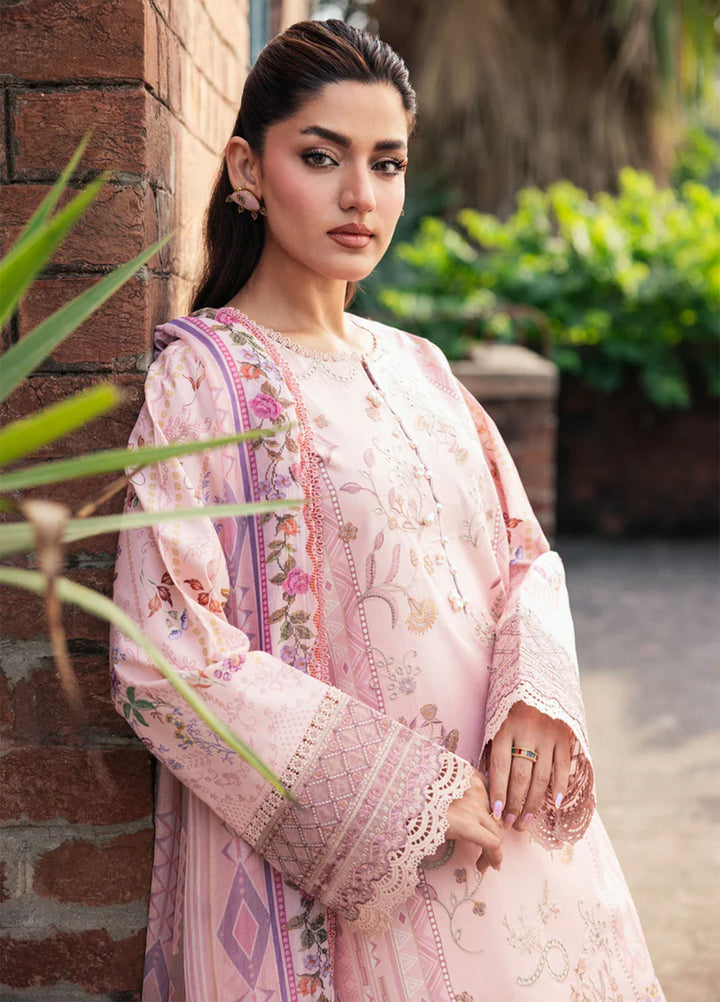 Odyssey by Florent Unstitched Embroidered Lawn 3 Piece Suit FL26UOL FZ-2A - Eid Collection