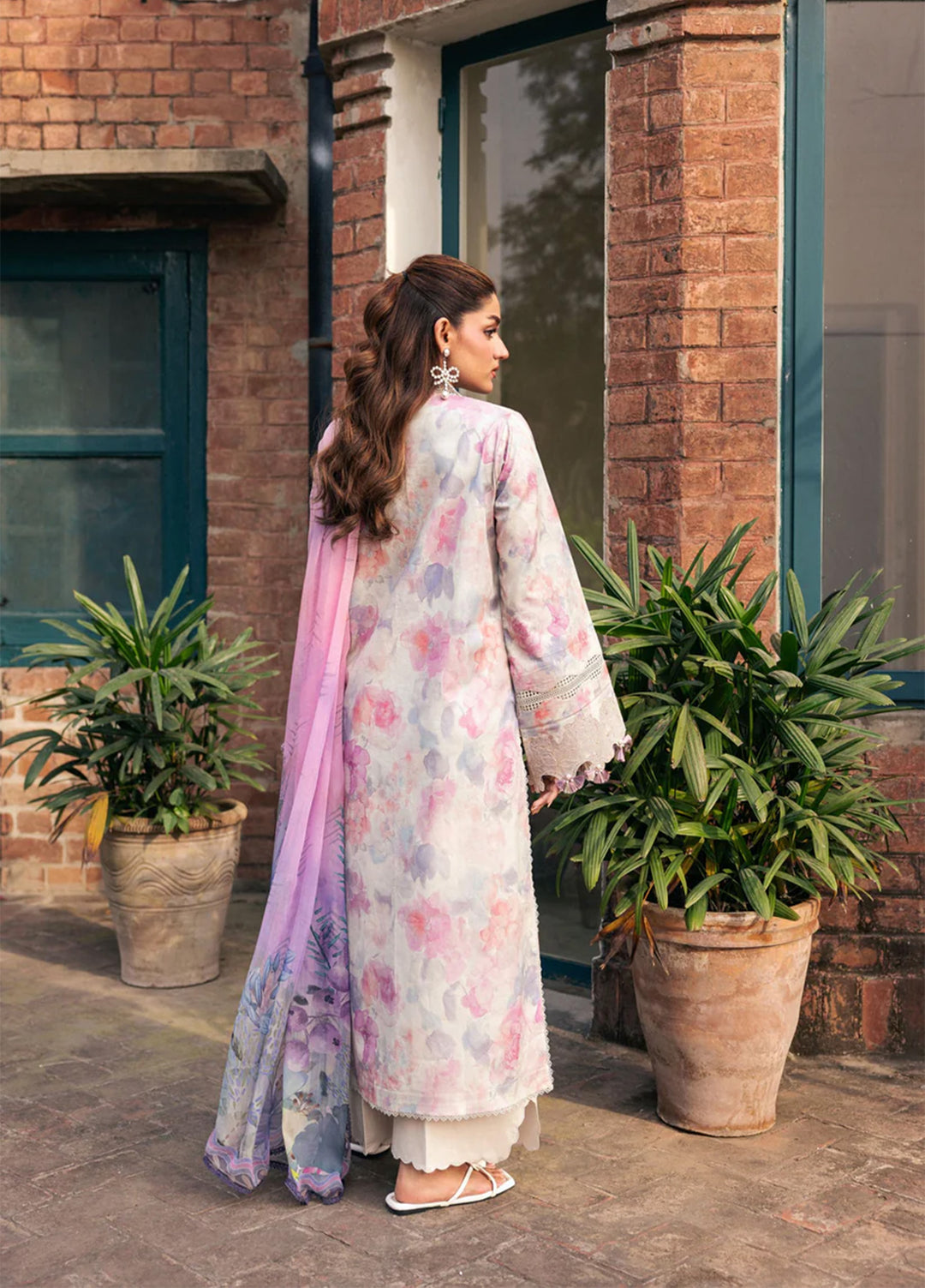 Odyssey by Florent Unstitched Embroidered Lawn 3 Piece Suit FL26UOL FZ-4A - Eid Collection