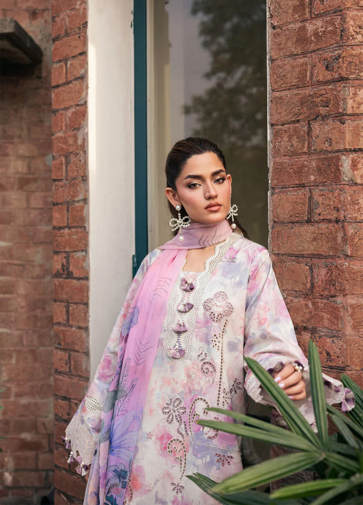 Odyssey by Florent Unstitched Embroidered Lawn 3 Piece Suit FL26UOL FZ-4A - Eid Collection