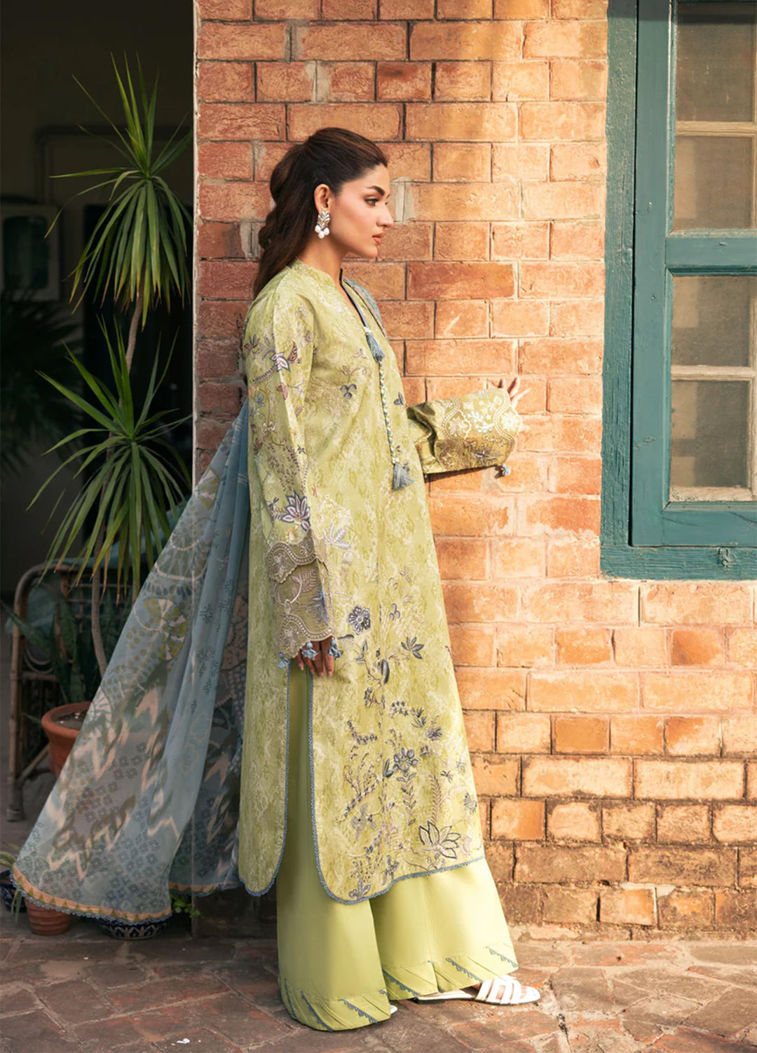 Odyssey by Florent Unstitched Embroidered Lawn 3 Piece Suit FL26UOL FZ-8B - Eid Collection