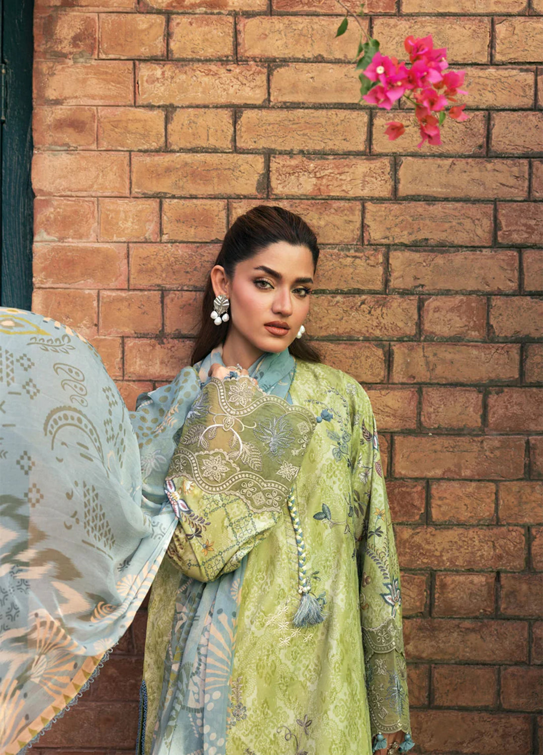 Odyssey by Florent Unstitched Embroidered Lawn 3 Piece Suit FL26UOL FZ-8B - Eid Collection