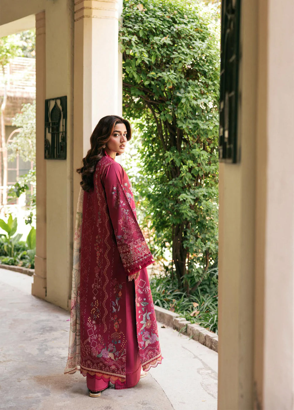 Odyssey by Florent Unstitched Embroidered Lawn 3 Piece Suit FL26UOL FZ-6A - Eid Collection