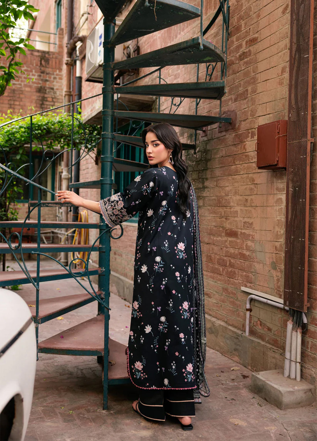 Odyssey by Florent Unstitched Embroidered Lawn 3 Piece Suit FL26UOL FZ-9B - Eid Collection