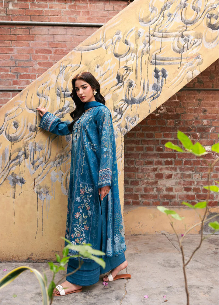 Odyssey by Florent Unstitched Embroidered Lawn 3 Piece Suit FL26UOL FZ-1B - Eid Collection
