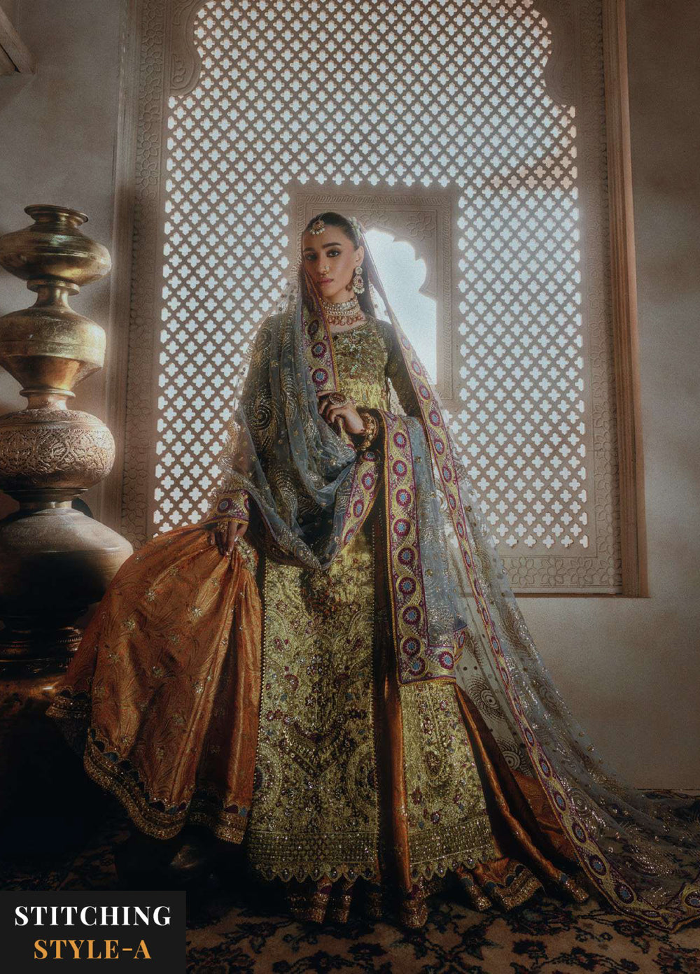 Aik Atelier Unstitched Embroidered Tissue 3 Piece Suit AIK26UAAW B2601 - Wedding Collection