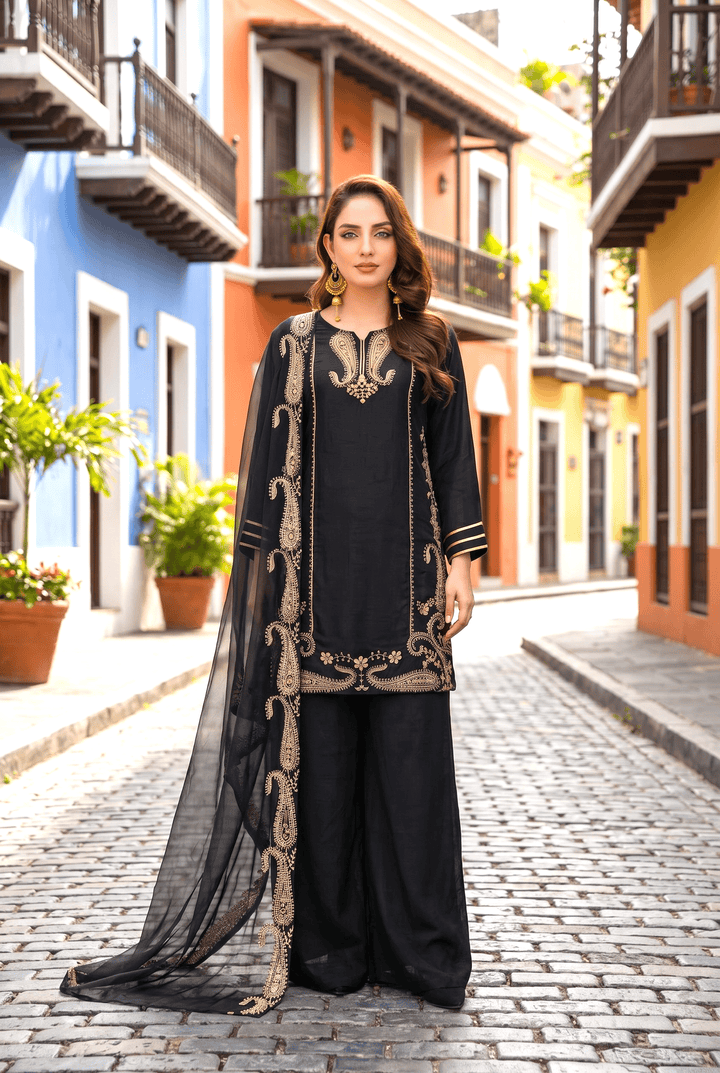 Heritage by Maherposh RTW Embroidered Lawn 3 Piece Suit NOIR Festive Collection