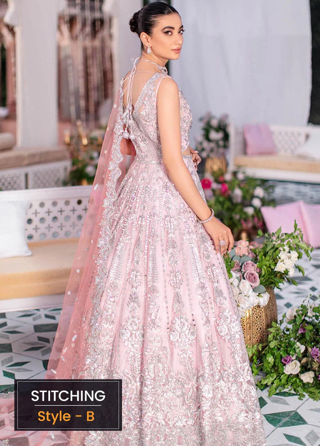 Aangan by Imrozia Premium Embroidered Net Suits Unstitched 3 Piece IMP22A IB-30 Nureh - Bridal Collection