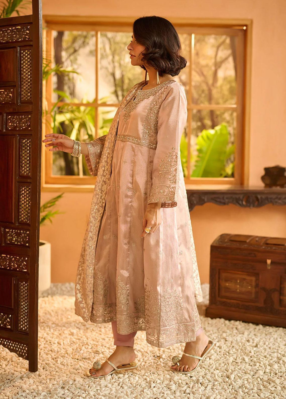 Dhanak Pret   3 Piece Suit DL-0216 MAUVE
