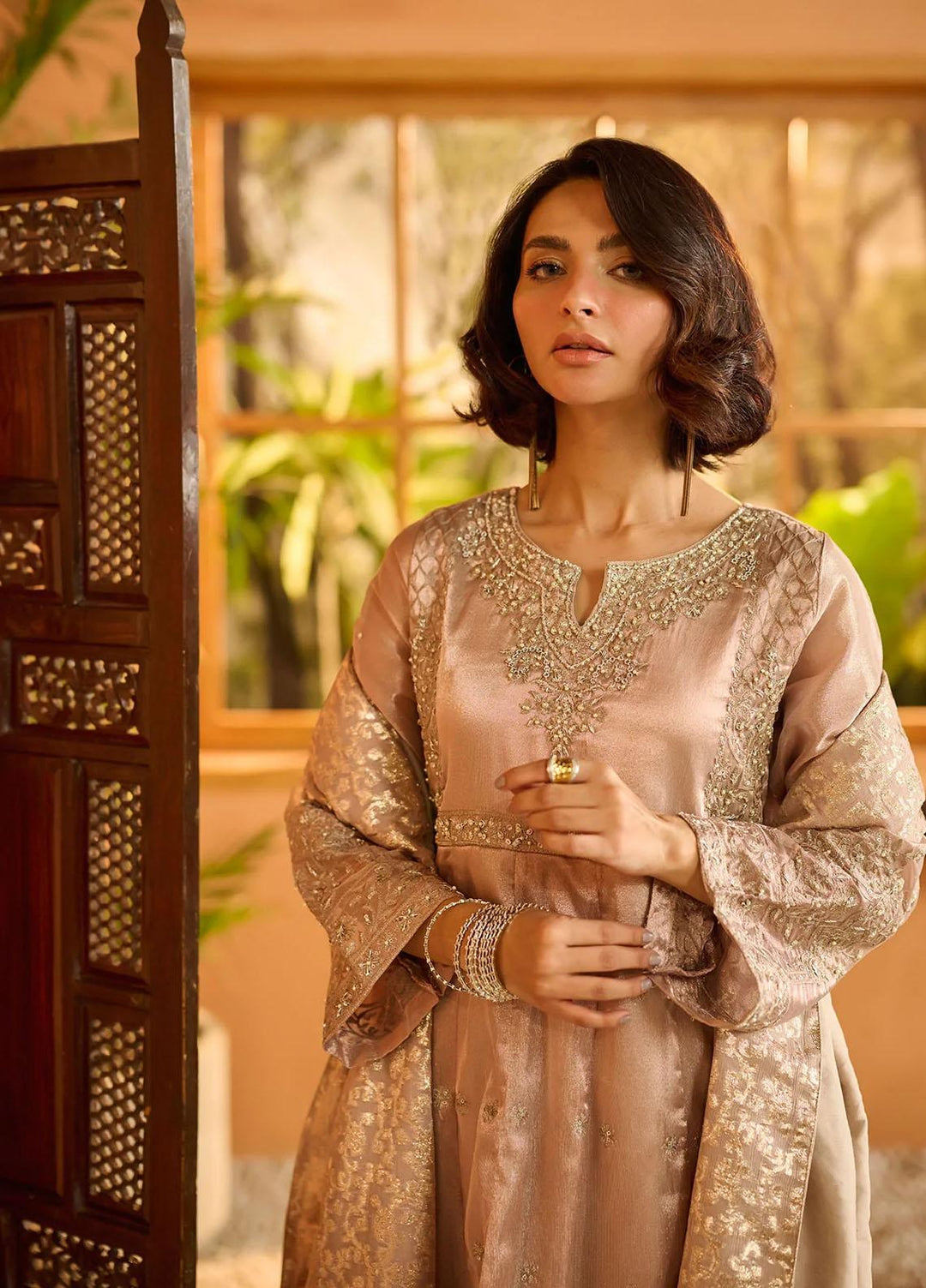 Dhanak Pret   3 Piece Suit DL-0216 MAUVE