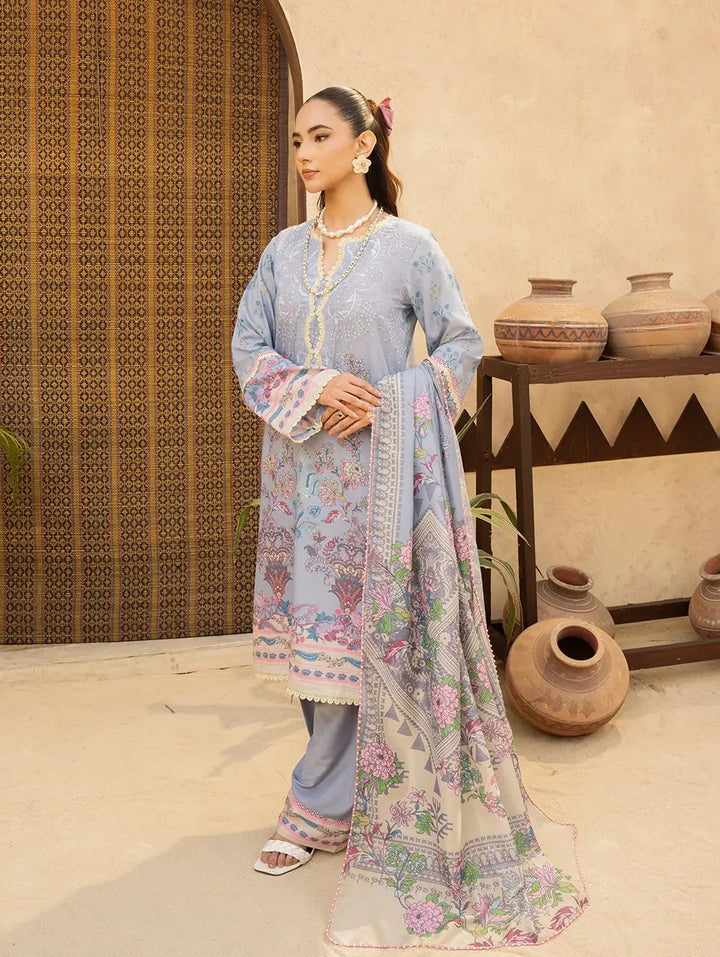 Dastaan by Menaal Unstitched Printed Lawn 3 Piece Suit ML26ULS DP-06A - Festive Collection
