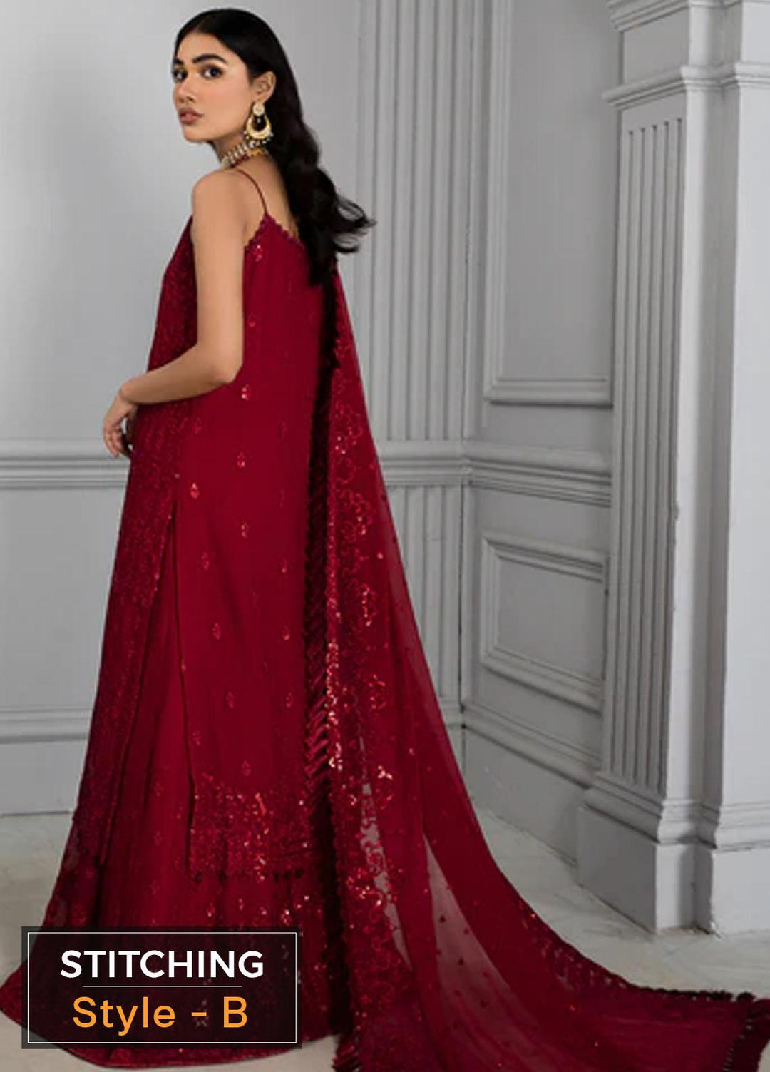 Misaal By Zarif Embroidered  Suits Unstitched 3 Piece Z-02 ROSSA - Luxury Collection