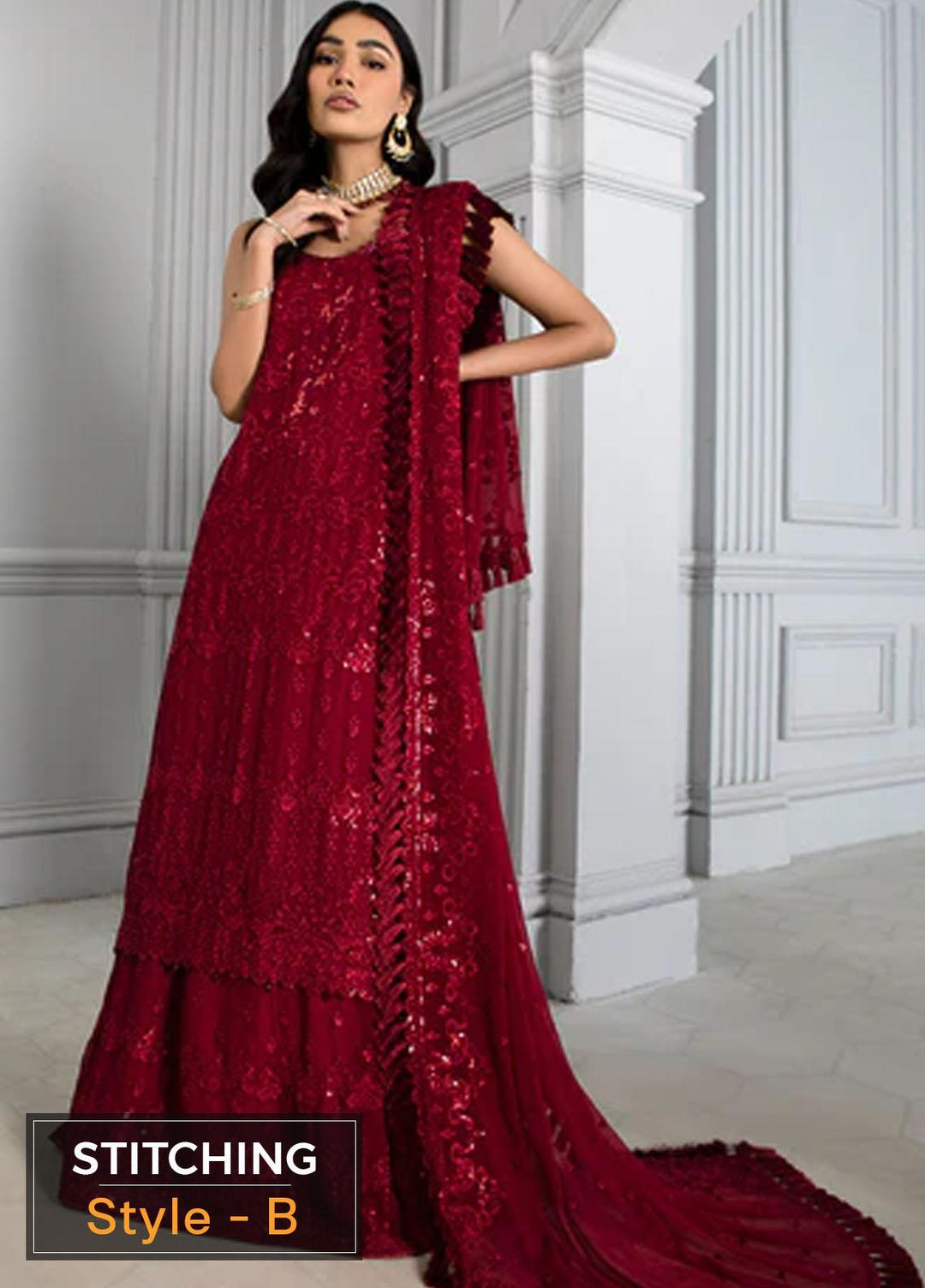 Misaal By Zarif Embroidered  Suits Unstitched 3 Piece Z-02 ROSSA - Luxury Collection