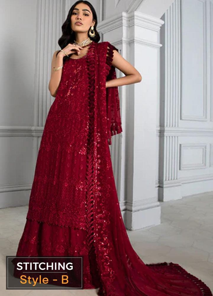 Misaal By Zarif Embroidered  Suits Unstitched 3 Piece Z-02 ROSSA - Luxury Collection