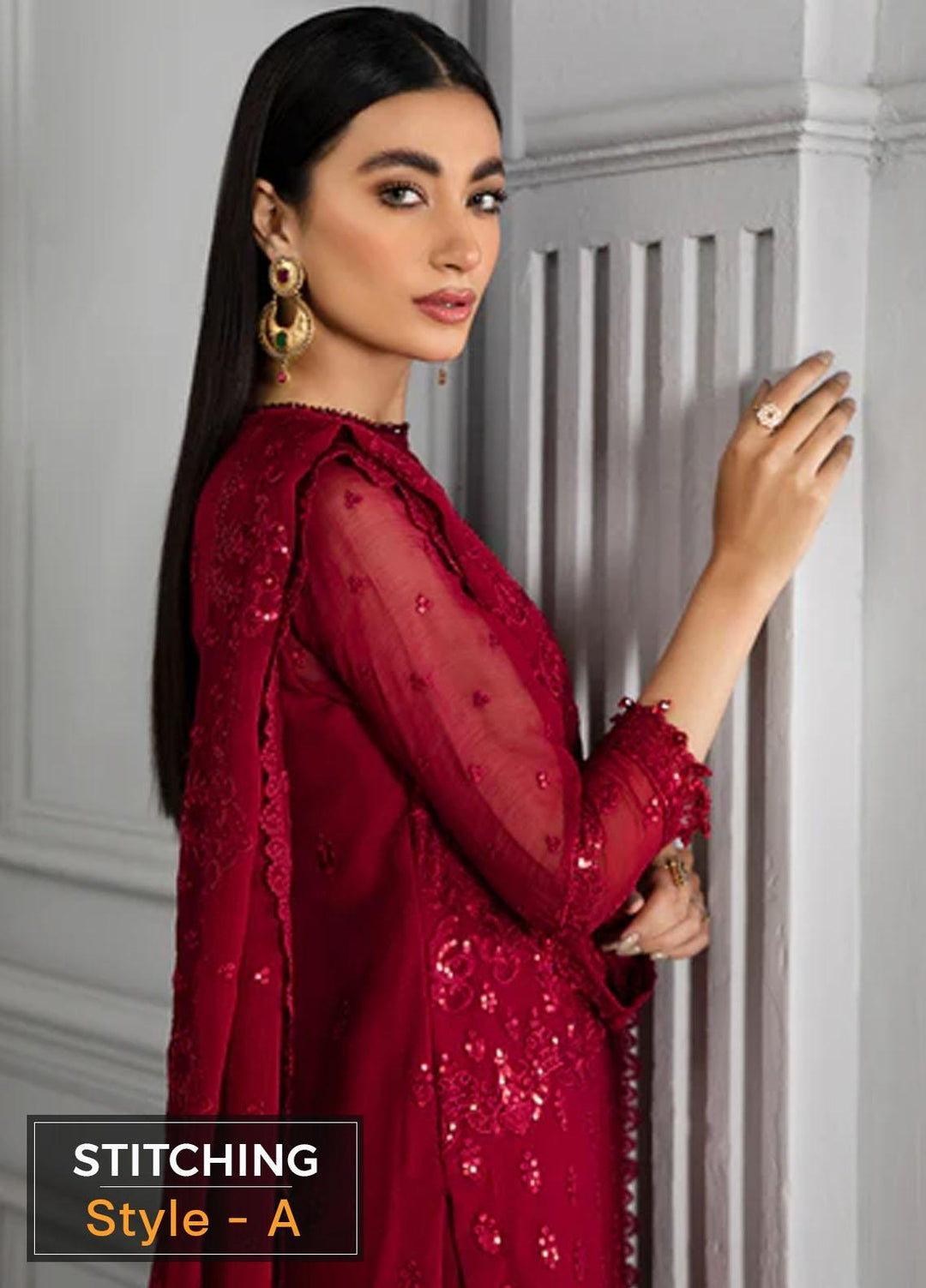Misaal By Zarif Embroidered  Suits Unstitched 3 Piece Z-02 ROSSA - Luxury Collection