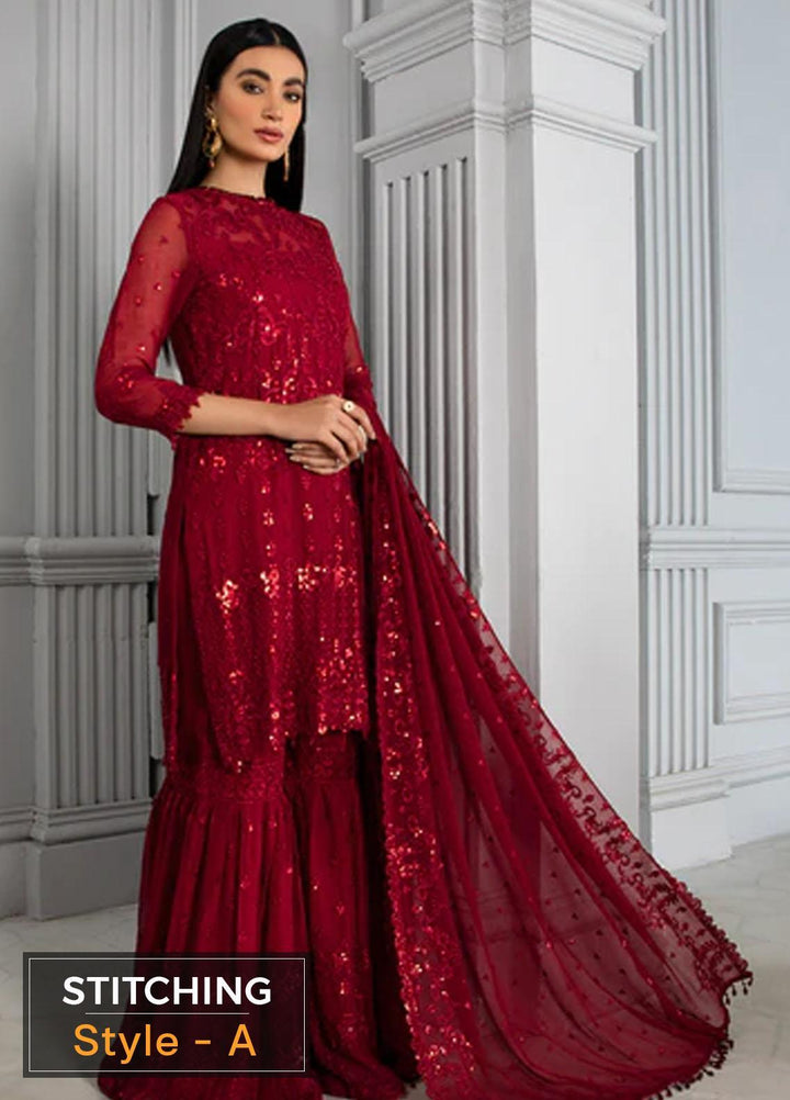 Misaal By Zarif Embroidered  Suits Unstitched 3 Piece Z-02 ROSSA - Luxury Collection