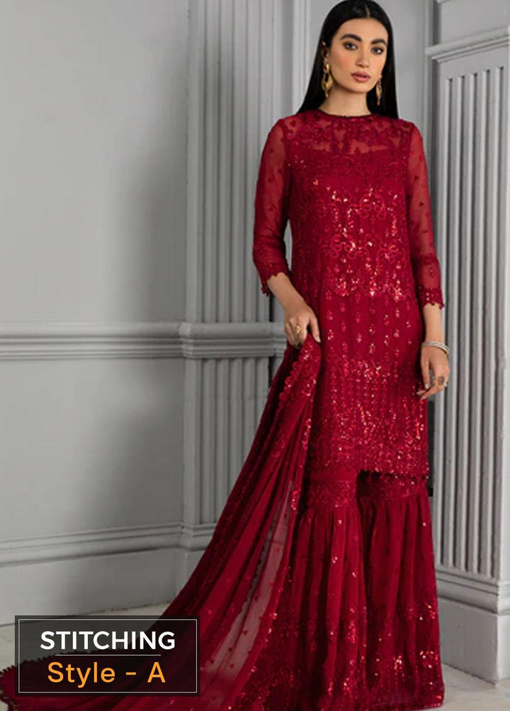 Misaal By Zarif Embroidered  Suits Unstitched 3 Piece Z-02 ROSSA - Luxury Collection
