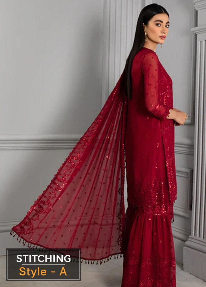 Misaal By Zarif Embroidered  Suits Unstitched 3 Piece Z-02 ROSSA - Luxury Collection