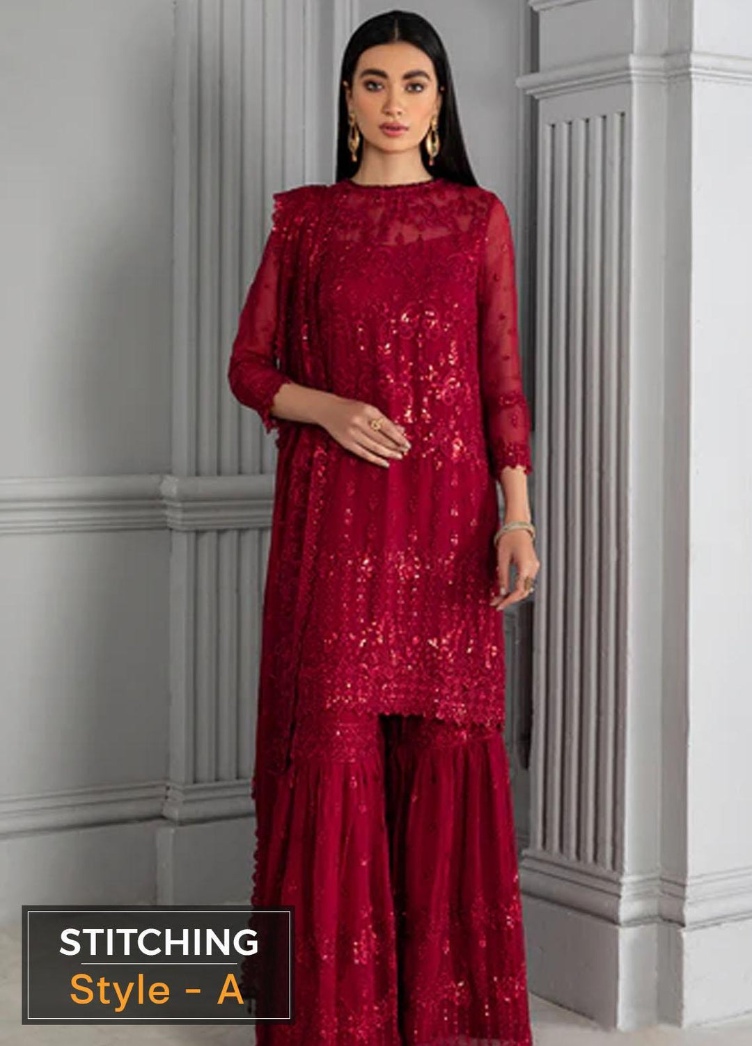 Misaal By Zarif Embroidered  Suits Unstitched 3 Piece Z-02 ROSSA - Luxury Collection