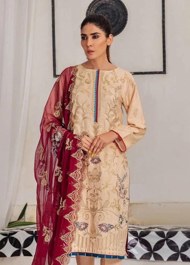 Noir By Humdum Embroidered Linen Suits Unstitched 3 Piece HD22N D-10 - Winter Collection